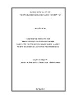 Nhận diện hệ thống đổi mới trong lĩnh vực sản xuất công nghiệp ( nghiên cứu trường hợp các doanh nghiệp sản xuất mũ bảo hiểm trên địa bàn TP hồ chí minh) 