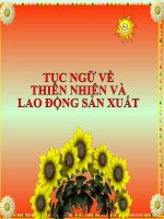 Bài giảng ngữ văn 7 bài 18 tục ngữ về thiên nhiên và lao động sản xuất 10 