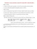 Đề thi học kì 1 lớp 11 môn Địa Lý năm 2014 Trường THPT Lê Quý Đôn (Đề 1)