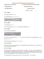 Đề thi vào lớp 10 môn Toán Đồng Nai năm 2014