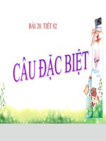 Bài giảng ngữ văn 7 bài 20 câu đặc biệt 3 