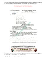 Đáp án đề thi môn Văn khối D năm 2014 của Bộ GD&ĐT