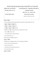 Đề thi vào lớp chọn môn ngữ văn lớp 6 trường THCS Lạc Vệ năm 2014