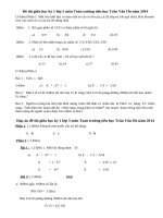 Đề thi giữa học kỳ 1 lớp 5 môn Toán năm 2014 - TH Trần Văn Ơn