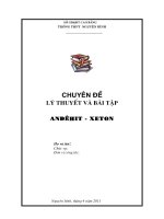 chuyên đề lý thuyết và bài tập andehit