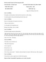 Đề thi tuyển sinh lớp 10 môn Văn tỉnh Tiền Giang năm 2014