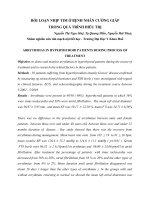 RỐI LOẠN NHỊP TIM Ở BỆNH NHÂN CƯỜNG GIÁP TRONG QUÁ TRÌNH ĐIỀU TRỊ