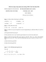 Đề thi vào lớp 6 chọn môn toán trường THCS Cồn Thoi năm 2014