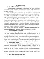 Investment capital for private economic development in the central coast