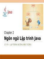 Bài giảng lập trình hướng đối tượng   chương 2   ngôn ngữ lập trình java