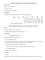 Đề kiểm tra giữa học kỳ 1 môn Ngữ văn lớp 11 năm 2014