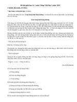 Đề kiểm tra giữa kì 1 lớp 3 môn Tiếng Việt năm 2014