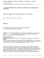 Thang điểm FIDRISC và dự báo nguy cơ Đái tháo đường trong 10 năm ở cộng đồng