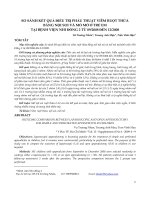 SO SÁNH KẾT QUẢ ĐIỀU TRỊ PHẪU THUẬT VIÊM RUỘT THỪA BẰNG NỘI SOI VÀ MỔ MỞ Ở TRẺ EM TẠI BỆNH VIỆN NHI ĐỒNG 2 TỪ 09/2008 ĐẾN 12/2008