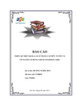 THIẾT KẾ MỘT MẠNG LAN SỬ DỤNG CÁP HỮU TUYẾN VÀ VÔ TUYẾN CÓ DÙNG CHUNG INTERNET ADSL
