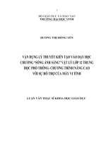 VẬN DỤNG LÝ THUYẾT KIẾN TẠO VÀO DẠY HỌC CHƯƠNG SÓNG ÁNH SÁNG VẬT LÝ 12