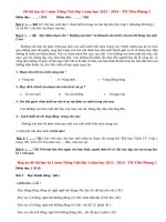 Đề thi học kì 1 lớp 3 môn Tiếng Việt năm 2014 - TH Tiền Phong 2