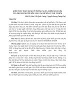 KIẾN THỨC THỰC HÀNH VỀ PHÒNG NGỪA NHIỄM GIUN KIM CỦA PHỤ HUYNH TRẺ MẪU GIÁO TẠI HUYỆN CỦ CHI, TP.HCM