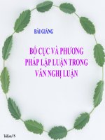 Bài giảng ngữ văn 7 bài 20 tự học có hướng dẫn bố cục và phương pháp lập luận trong bài văn nghị luận 4 