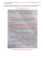 Đáp án đề thi cao đẳng môn Địa khối C năm 2014