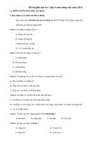 Đề thi giữa học kỳ 1 lớp 4 môn tiếng việt năm 2014