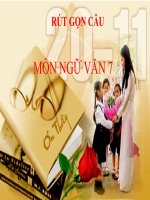 Bài giảng ngữ văn 7 bài 19 rút gọn câu 8 