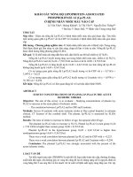 KHẢO SÁT NỒNG ĐỘ LIPOPROTEIN-ASSOCIATED PHOSPHOLIPASE A2 (Lp-PLA2) Ở BỆNH NHÂN NHỒI MÁU NÃO CẤP