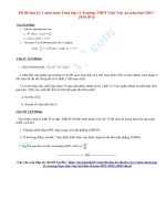 Đề thi học kì 1 môn toán lớp 11 năm 2014 Trường THPT Chu Văn An (P1)