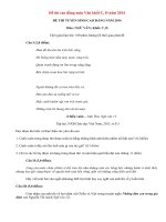 Đáp án đề thi cao đẳng môn Văn khối C, D năm 2014