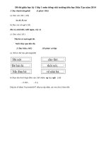 Đề thi giữa học kỳ 1 lớp 1 môn tiếng việt - TH Hứa Tạo năm 2014