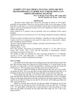 NGHIÊN CỨU ĐẶC ĐIỂM LÂM SÀNG, NỒNG ĐỘ MEN TRANSAMINASE VÀ LIPIDE MÁU Ở BỆNH NHÂN GAN NHIỄM MỠ KHÔNG DO RƯỢU