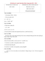 Đề thi học kì 1 lớp 6 môn Toán năm 2014 - Bắc Giang