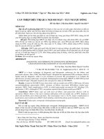 CAN THIỆP ĐIỀU TRỊ QUA NỘI SOI MẬT – TỤY NGƯỢC DÒNG