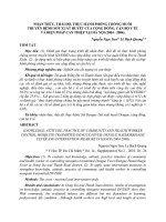 NHẬN THỨC, THÁI ĐỘ, THỰC HÀNH PHÒNG CHỐNG MUỖI TRUYỀN BỆNH SỐT XUẤT HUYẾT CỦA CỘNG ĐỒNG, CÁN BỘ Y TẾ VÀ BIỆN PHÁP CAN THIỆP TẠI HÀ NỘI (2004 - 2006)