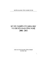 KỶ yếu NGHIÊN cứu KHOA học  và CHUYỂN GIAO CÔNG NGHỆ 2006   2011