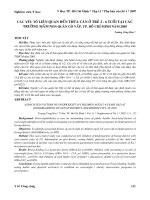 CÁC YẾU TỐ LIÊN QUAN ĐẾN THỪA CÂN Ở TRẺ - TUỔI TẠI CÁC TRƯỜNG MẦM NON QUẬN GÒ VẤP, TP HỒ CHÍ MINH NĂM 2005