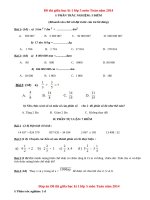 Đề thi giữa học kì 1 lớp 5 môn Toán năm 2014