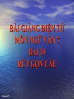 Bài giảng ngữ văn 7 bài 19 rút gọn câu 5 