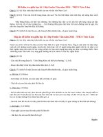 Đề thi giữa kì 1 lớp 8 môn Văn năm 2014 - THCS Trúc Lâm