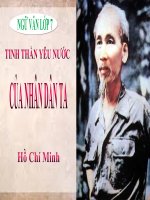 Bài giảng ngữ văn 7 bài 20 bài tinh thần yêu nước của nhân dân ta 15 