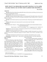 PHẪU THUẬT TẠO HÌNH NIỆU ĐẠO MỘT THÌ BẰNG VẠT DA NIÊM HAI MẶT TRONG TẬT LỖ TIỂU THẤP TẠI BỆNH VIỆN NHI ĐỒNG 2