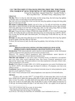 565 CÁC TRƯỜNG HỢP CÓ THAI BẰNG PHƯƠNG PHÁP THỤ TINH TRONG ỐNG NGHIỆM SỬ DỤNG TINH TRÙNG TỪ MÔ TINH HOÀN TRỮ LẠNH