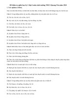 Đề kiểm tra giữa học kỳ 1 lớp 6 môn sinh 2014 - THCS Quang Yên