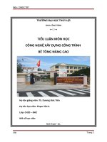 Trình bày các yêu cầu kỹ thuật về trộn, vận chuyển, đầm và san trong BTĐL