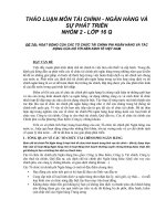 HOẠT ĐỘNG của các tổ CHỨC tài CHÍNH PHI NGÂN HÀNG và tác ĐỘNG của nó tới nền KINH tế VIỆT NAM 