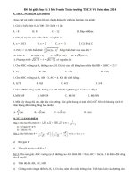 Đề thi giữa học kì 1 lớp 9 môn Toán năm 2014 - THCS Vũ Sơn