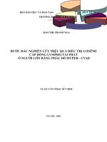 BƯỚC ĐẦU NGHIÊN CỨU HIỆU QUẢ ĐIỀU TRỊ LƠXÊMI CẤP DÒNG LYMPHO TÁI PHÁT Ở NGƯỜI LỚN BẰNG PHÁC ĐỒ HYPER - CVAD