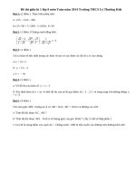 Đề thi 8 tuần kì 1 lớp 9 môn Toán năm 2014 - THCS Lý Thường Kiệt
