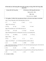 Đề thi khảo sát chất lượng đầu năm lớp 6 môn Toán THCS Hồ Tùng Mậu năm 2014