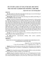 YẾU TỐ TIÊN LƯỢNG TỬ VONG Ở TRẺ MẮC HỘI CHỨNG THỰC BÀO MÁU TẠI BỆNH VIỆN NHI ĐỒNG (2002-2008)